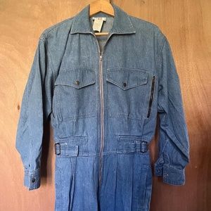 Vintage denim jumpsuit.